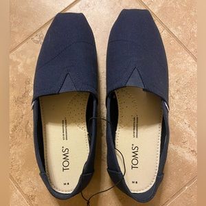 Men’s Toms Navy Recycled Cotton Canvas size 8